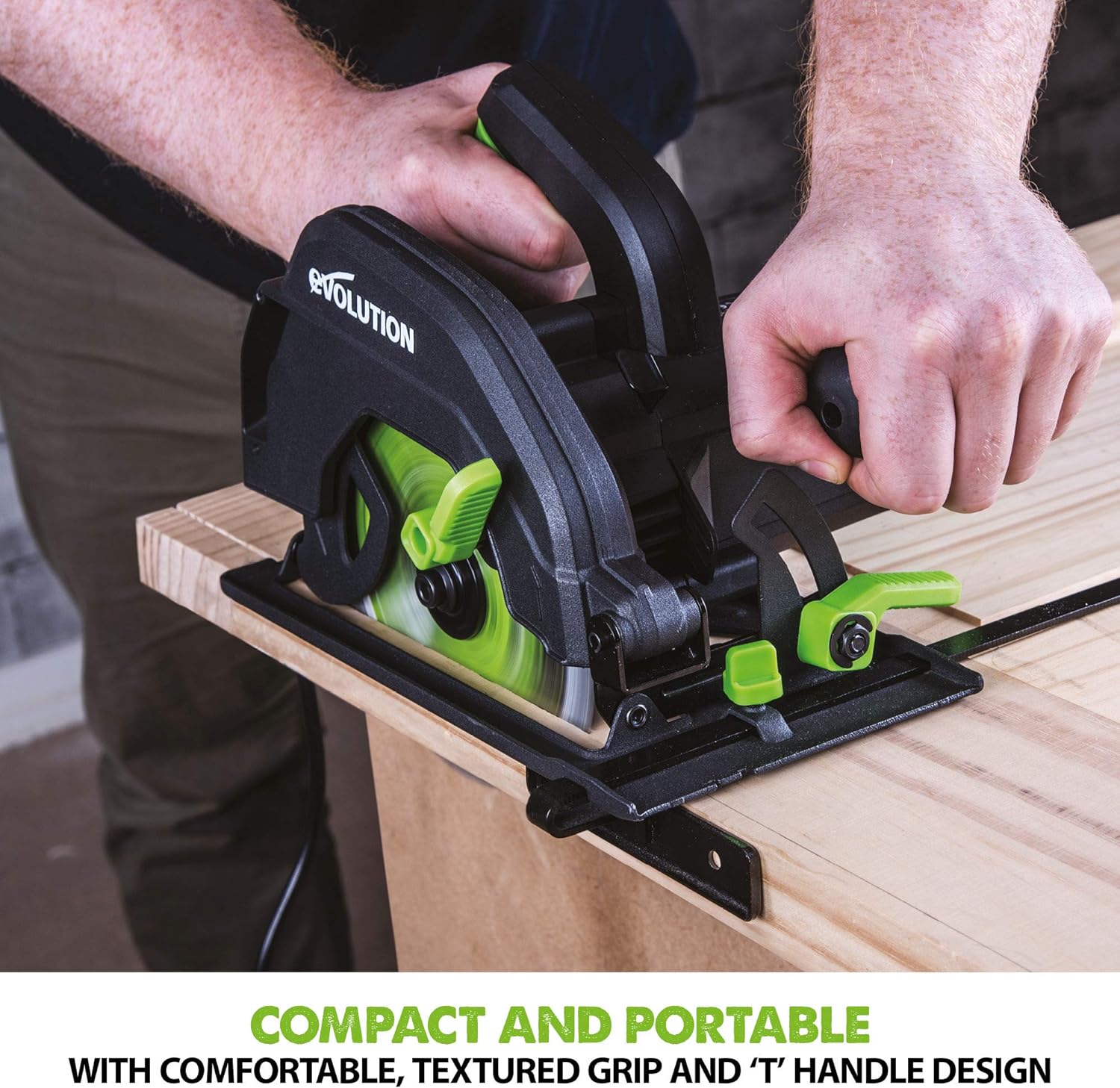 Evolution Power Tools F165CCSL Sierra Circular Con Corte Multimaterial, 1200W, 165mm, (230V)