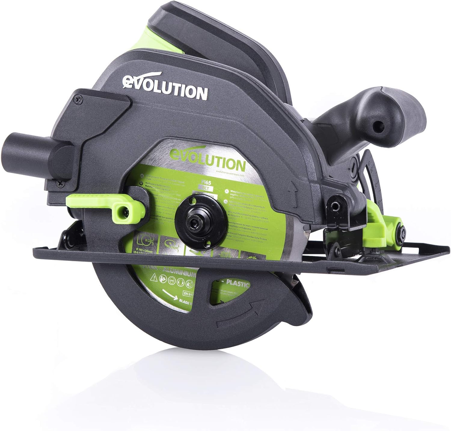 Evolution Power Tools F165CCSL Sierra Circular Con Corte Multimaterial, 1200W, 165mm, (230V)